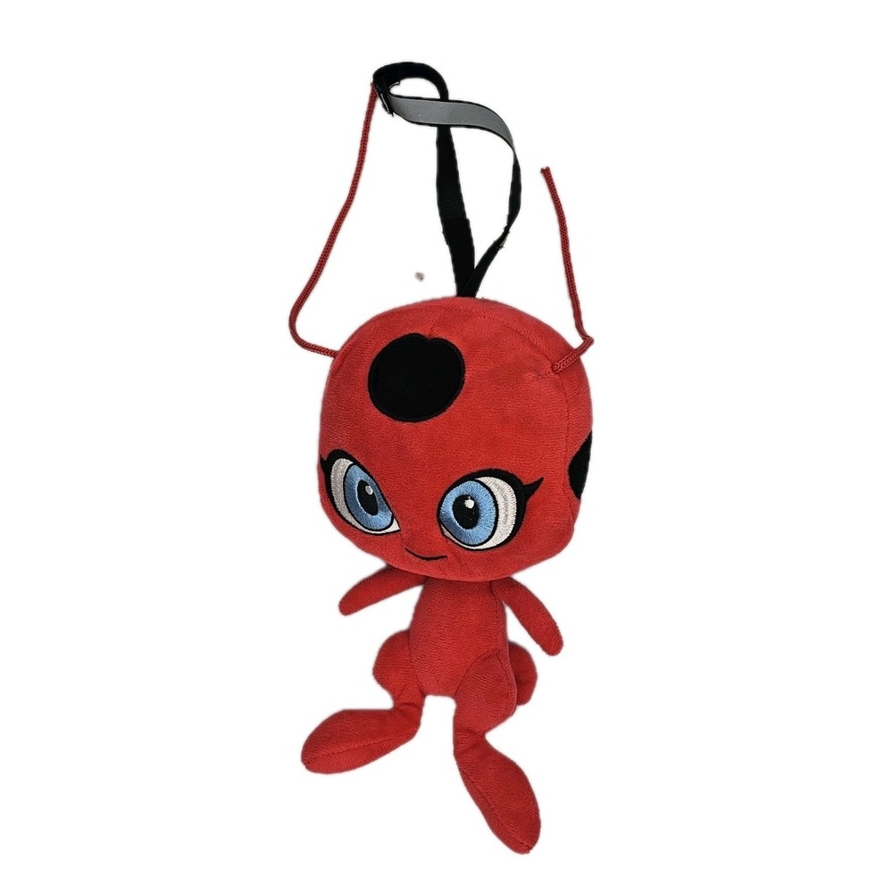 Miraculous Ladybug Cat Noir Tikki Kwami Red 9in Large Head Plush Wristlet PL-2